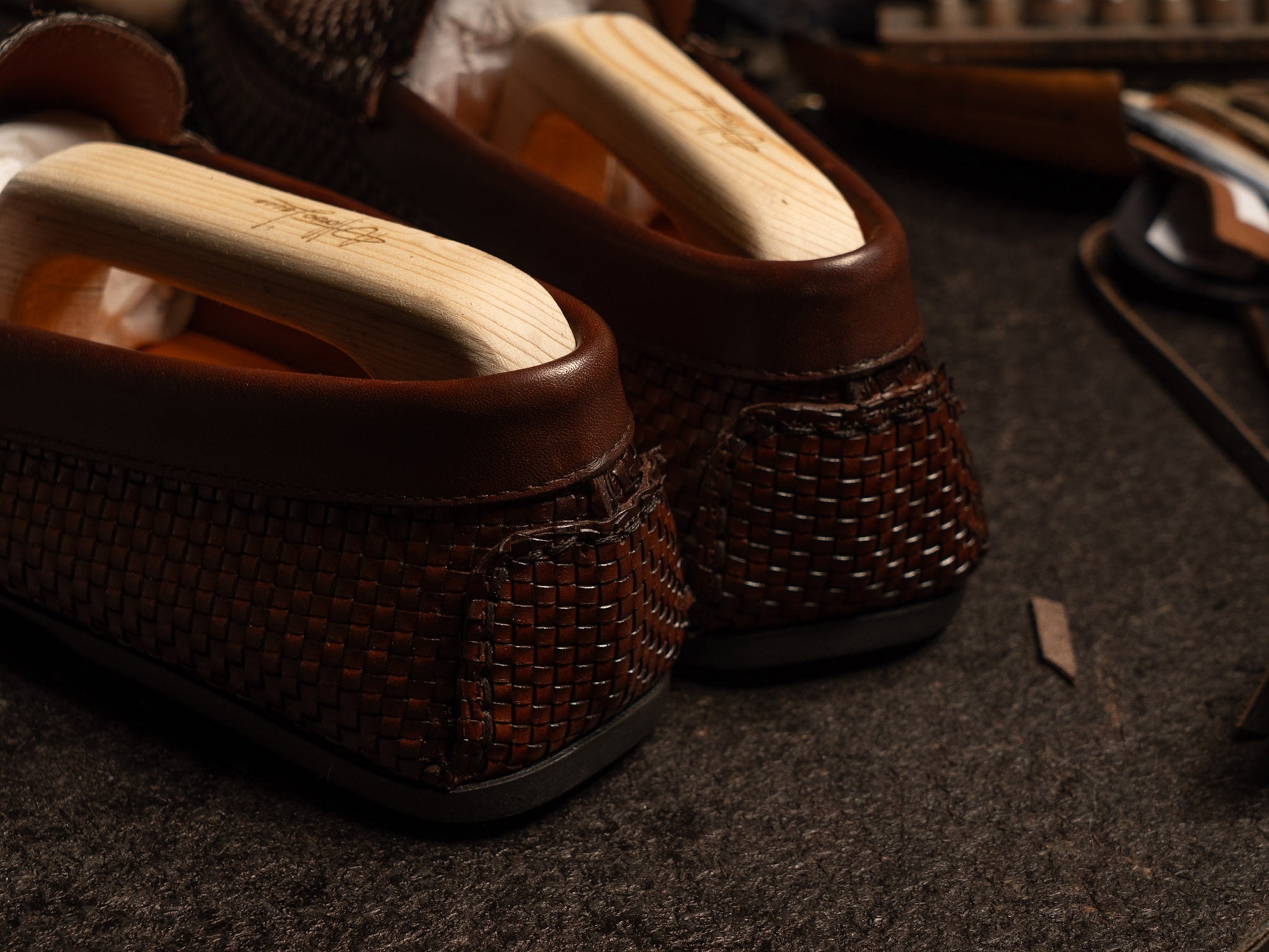 Mocassino intreccio 0.5 in Pelle Marrone
