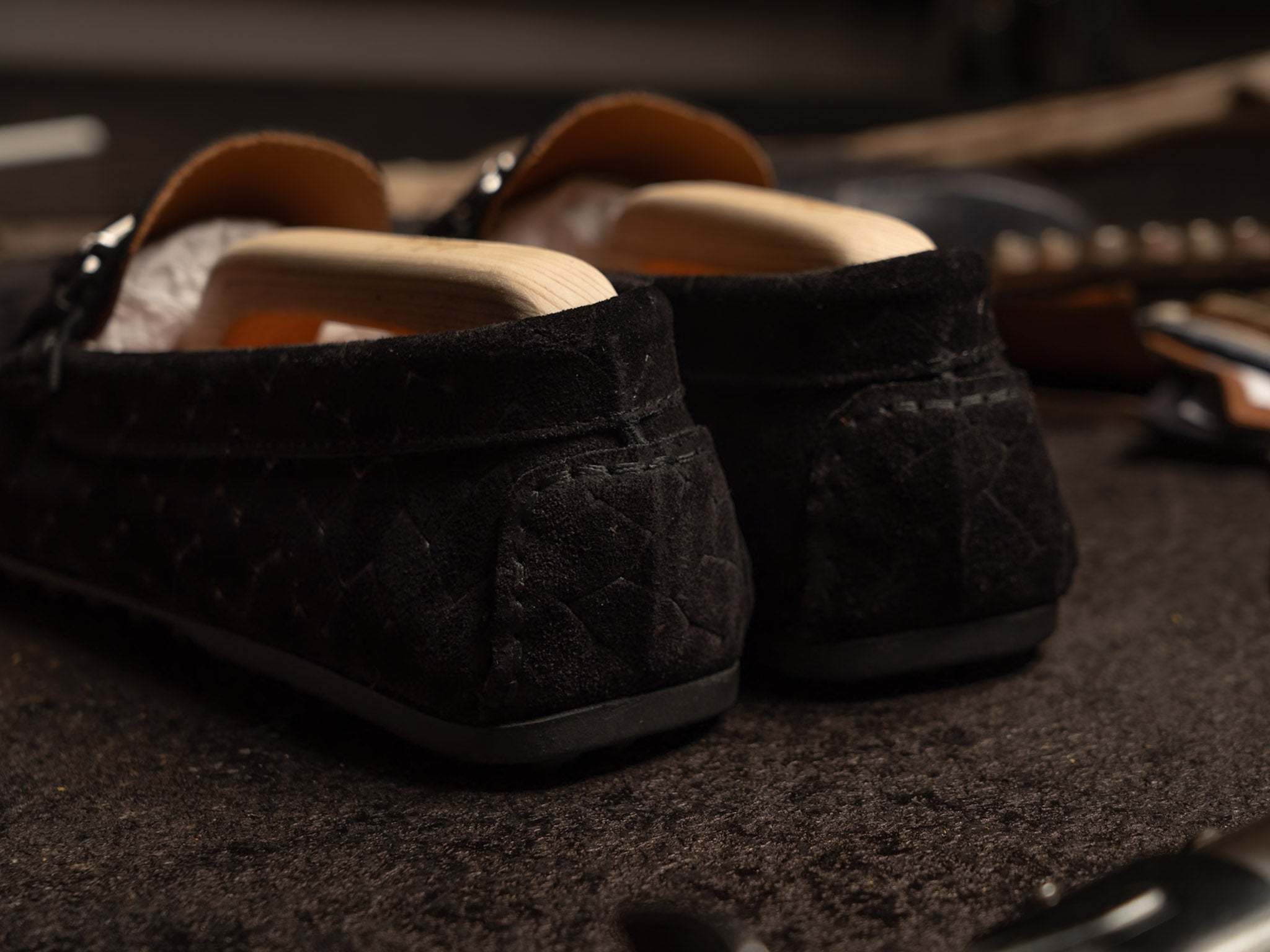 Mocassino Morsetto Camoscio Nero