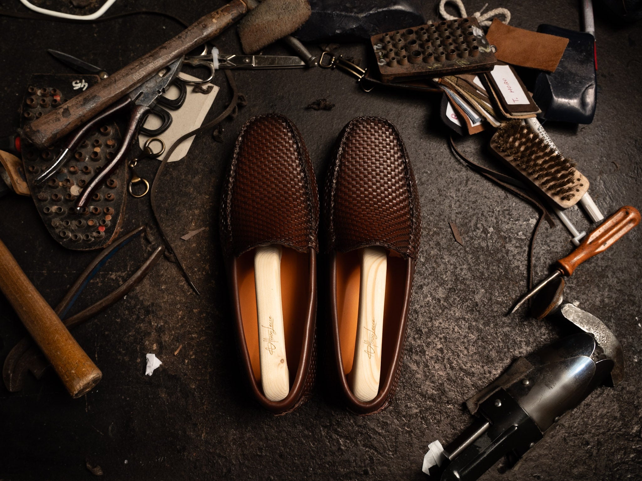 Mocassino intreccio 0.5 in Pelle Marrone