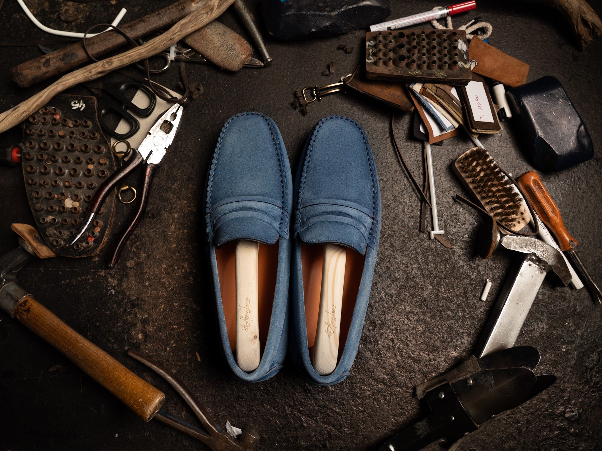 Mocassino chiccos Nabuk Camoscio Blue